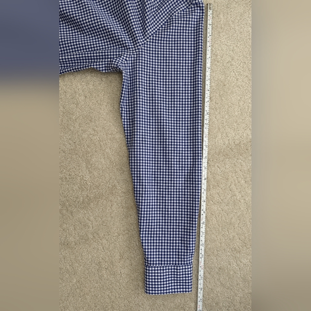 Banana Republic non-iron dress shirt large blue white - Picture 10 of 11